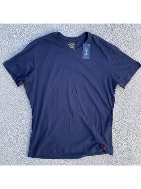 New Polo Ralph Lauren Short Sleeve Crew Neck T-Shirt Tee Navy Blue Shirt Sz XL